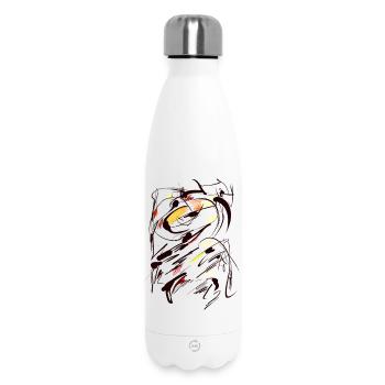 abstrakt - Thermosflasche 500 ml - Weiß - Vorne