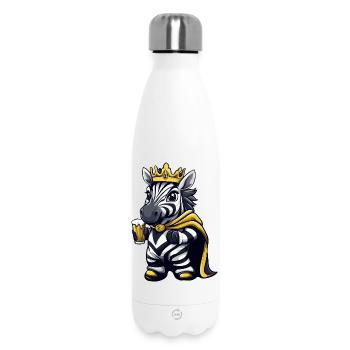 Zebra Beer King - Insulated Water Bottle 500 ml - white - Front