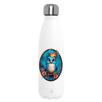 Leuchtend blauer Vogel - Thermosflasche 500 ml - Weiß - Vorne