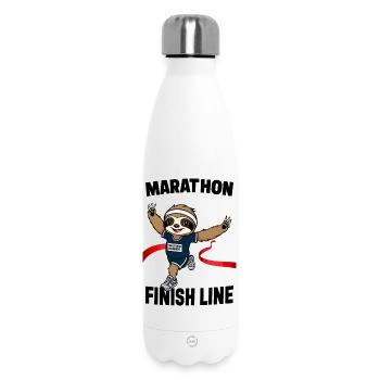 Marathonien paresseux - Bouteille isotherme 500 ml - blanc - Devant