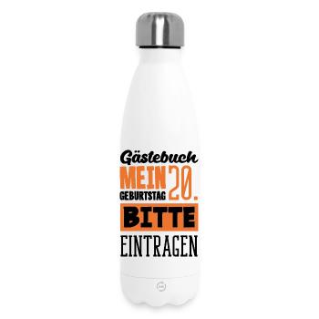Lustiges Geschenk Zum 20. Geburtstag - Thermosflasche 500 ml - Weiß - Vorne