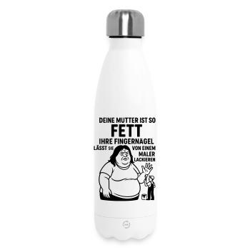 deine mutter witz fett maler lackierer fingernägel - Thermosflasche 500 ml - Weiß - Vorne