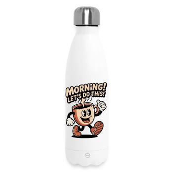 Motivation du café du matin - Bouteille isotherme 500 ml - blanc - Devant