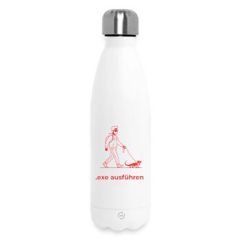 EXE Ausführen Lustige Admin Geschenke rot - Thermosflasche 500 ml - Weiß - Vorne