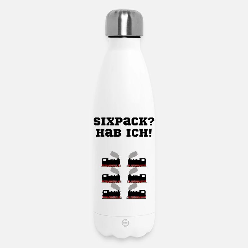 eisenbahn sixpack modelleisenbahn - Thermosflasche 500 ml - Weiß