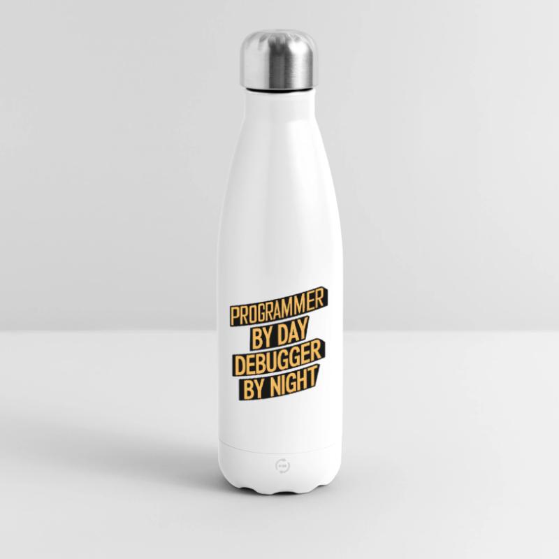Programmer by Day, Debugger by Night Thermosflasche 500 ml