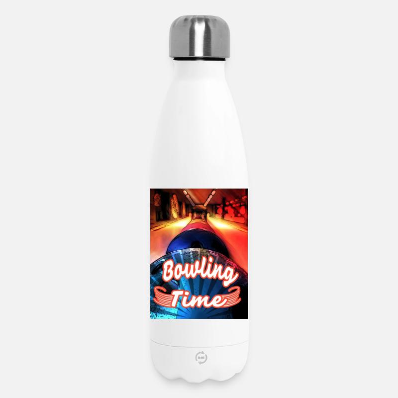 Son heure de bowling - Bouteille isotherme 500 ml - blanc