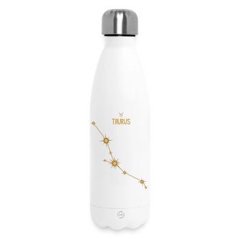 Taurus Zodiac Sign Star Constellation Golden Tones - Insulated Water Bottle 500 ml - white - Front