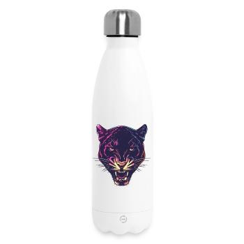 Conception de la tête de panthère au néon - Bouteille isotherme 500 ml - blanc - Devant