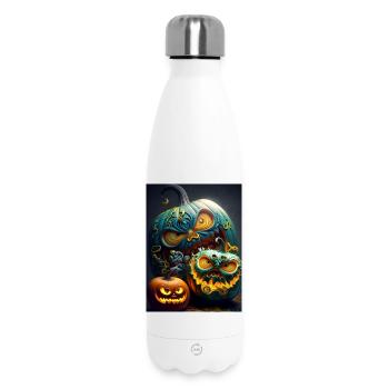 Glowing Halloween Pumpkins - Insulated Water Bottle 500 ml - white - Front
