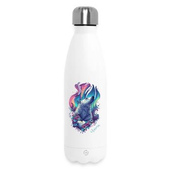Aurora Bear - Insulated Water Bottle 500 ml - white - Front