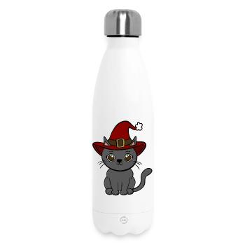 Noël chat - Bouteille isotherme 500 ml - blanc - Devant