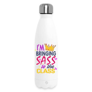 Bringing Sass to the Class Crown - Insulated Water Bottle 500 ml - white - Front