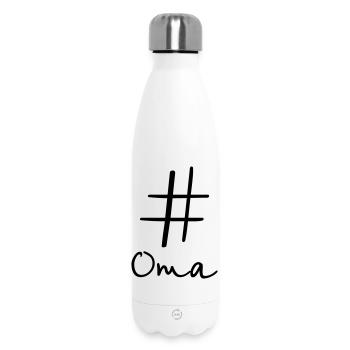 #Oma Hashtag Social Media I Gift Idea for Grandma - Insulated Water Bottle 500 ml - white - Front