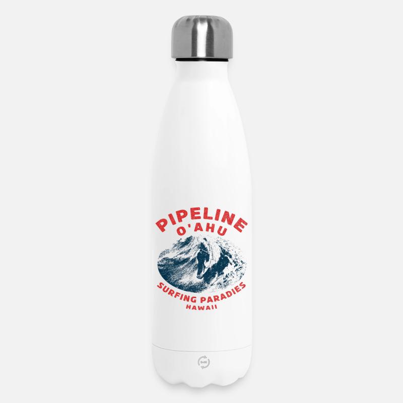 Pipeline O'ahu Surf Paradies - Thermosflasche 500 ml - Weiß