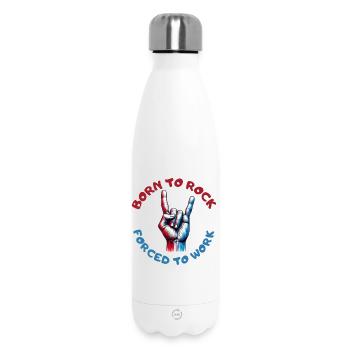 Born to rock! Born to rock! # - Insulated Water Bottle 500 ml - white - Front