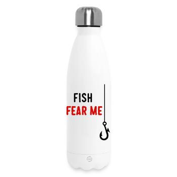 Fish Fear Me - Insulated Water Bottle 500 ml - white - Front