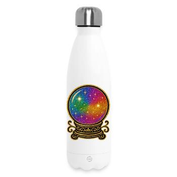 Regenbogen Kristallkugel Glamour | Glaskugel - Thermosflasche 500 ml - Weiß - Vorne