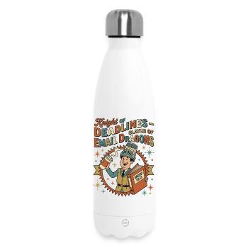 Chevalier des délais - Bouteille isotherme 500 ml - blanc - Devant
