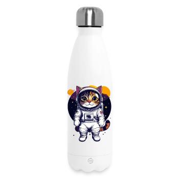Cool Space Cat Cat Astronaut Cats Design - Bouteille isotherme 500 ml - blanc - Devant