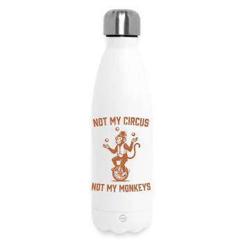 Not my circus, not my monkeys - Insulated Water Bottle 500 ml - white - Front