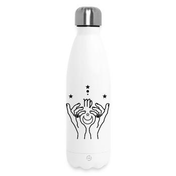Astrologie du zodiaque de la Vierge - Bouteille isotherme 500 ml - blanc - Devant