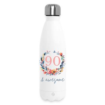 90 & awesome! personalisierbar - Thermosflasche 500 ml - Weiß - Vorne