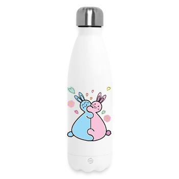 Paire de lapins - Bouteille isotherme 500 ml - blanc - Devant