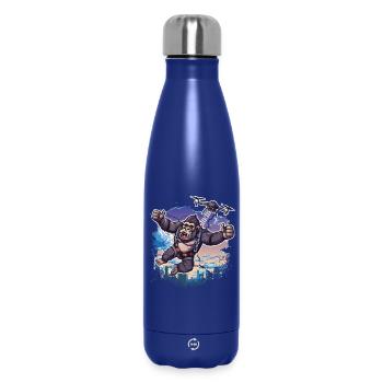 Gorilla Drone Kids Funny - Insulated Water Bottle 500 ml - dark blue  - Front