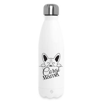 Corgi Mama Peek Design - Thermosflasche 500 ml - Weiß - Vorne