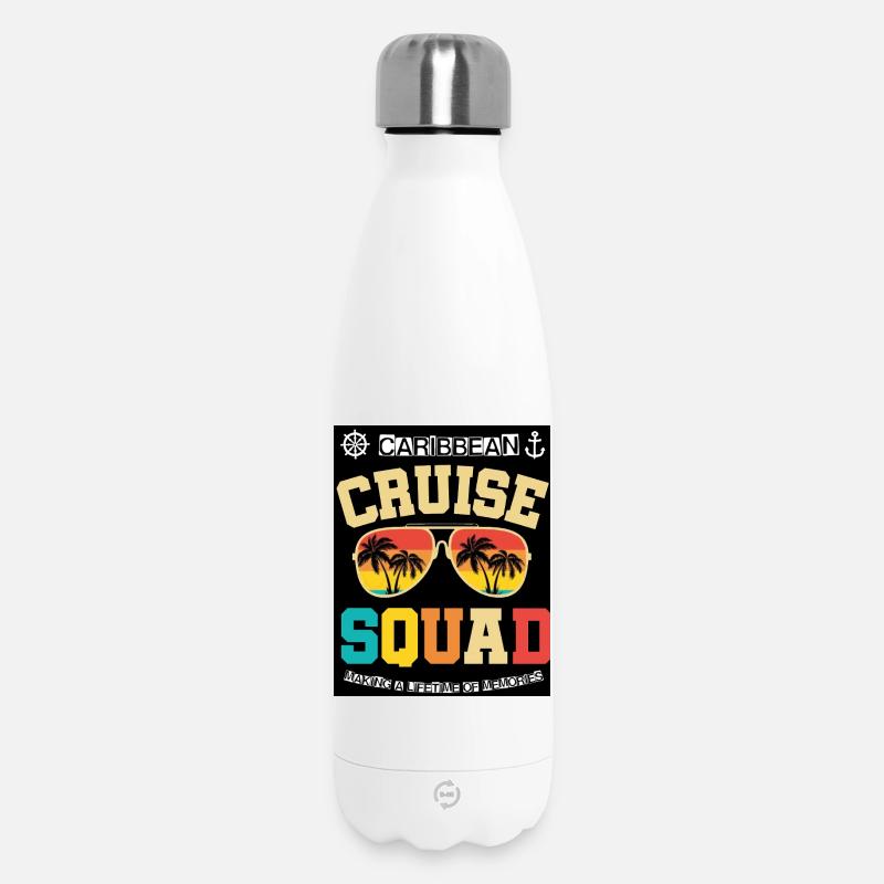 Équipe de croisière dans les Caraïbes - Bouteille isotherme 500 ml - blanc