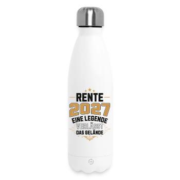 Rente 2027 Rentner Rentnerin Legende Ruhestand - Thermosflasche 500 ml - Weiß - Vorne