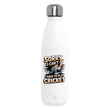 Lustiges Kricket Spruch Vintage Cricket Spiel - Thermosflasche 500 ml - Weiß - Vorne