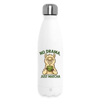 No Drama Llama Just Matcha - Insulated Water Bottle 500 ml - white - Front