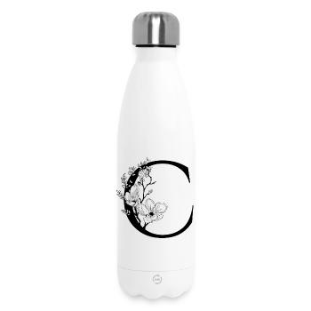 alphabet C - Insulated Water Bottle 500 ml - white - Front