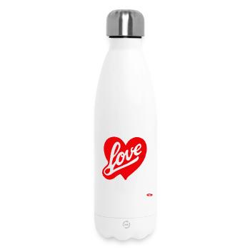 Scénario de Red Love Heart - Bouteille isotherme 500 ml - blanc - Devant