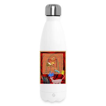 Collage géométrique rétro pour l’art mural - Bouteille isotherme 500 ml - blanc - Devant