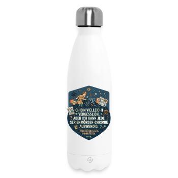 True Crime Humor Serienmörder Spruch - Thermosflasche 500 ml - Weiß - Vorne
