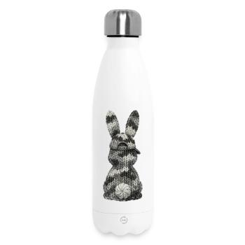 Hase von hinten Camouflage Kappe Cap Tarnfarben - Thermosflasche 500 ml - Weiß - Vorne