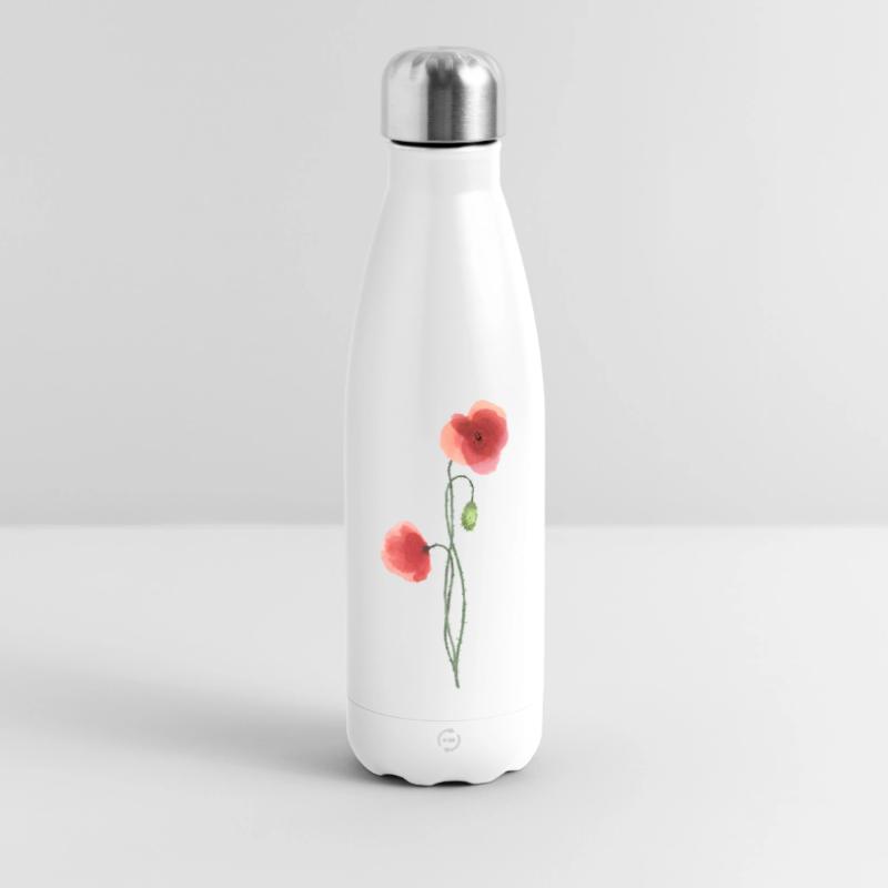 Blume: roter Mohn Thermosflasche 500 ml