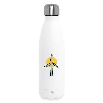 Éolienne | Déclaration sur l’énergie renouvelable - Bouteille isotherme 500 ml - blanc - Devant