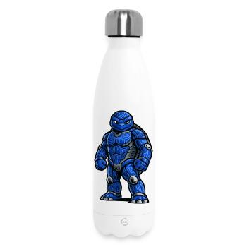 Guerrier Tortue Futuriste en Armure - Bouteille isotherme 500 ml - blanc - Devant