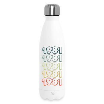 Année de naissance 1981 - Bouteille isotherme 500 ml - blanc - Devant