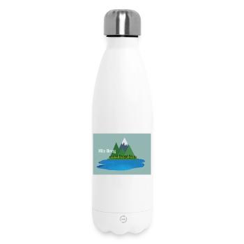 Randonnée Montagne Lac Paysage - Bouteille isotherme 500 ml - blanc - Devant