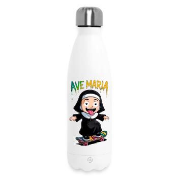 Hail Mary - Insulated Water Bottle 500 ml - white - Front