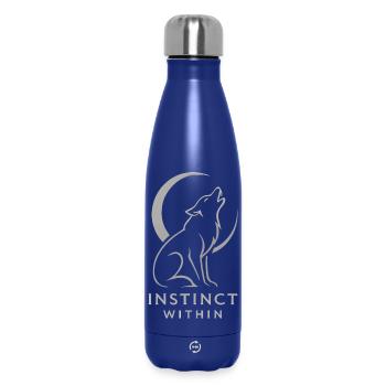 Heulender Wolfsmond – Instinkt im Inneren - Thermosflasche 500 ml - Dunkelblau  - Vorne