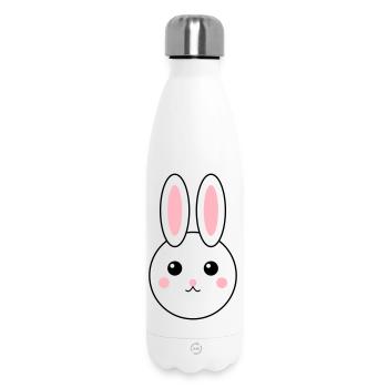 Buntes abstraktes Hasen-Design - Thermosflasche 500 ml - Weiß - Vorne