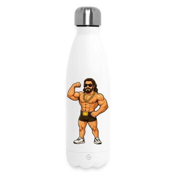 Wrestler with gold chain - Insulated Water Bottle 500 ml - white - Front