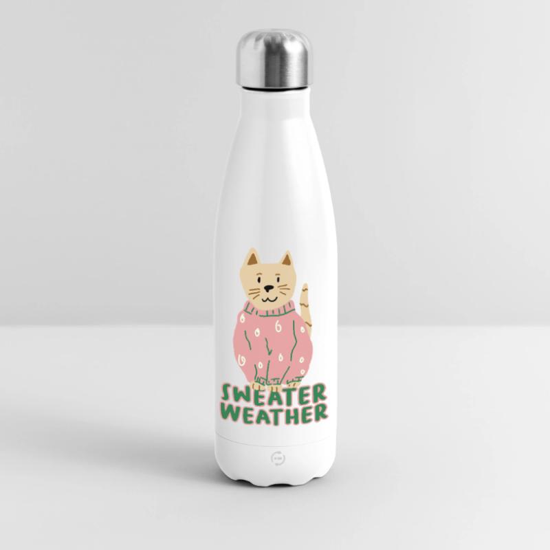 Chat en pull rose – Temps de pull Bouteille isotherme 500 ml