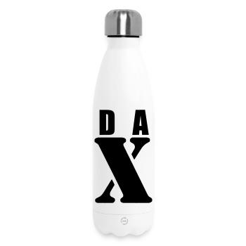 Dax – Conception du prénom | Typographie minimale - Bouteille isotherme 500 ml - blanc - Devant